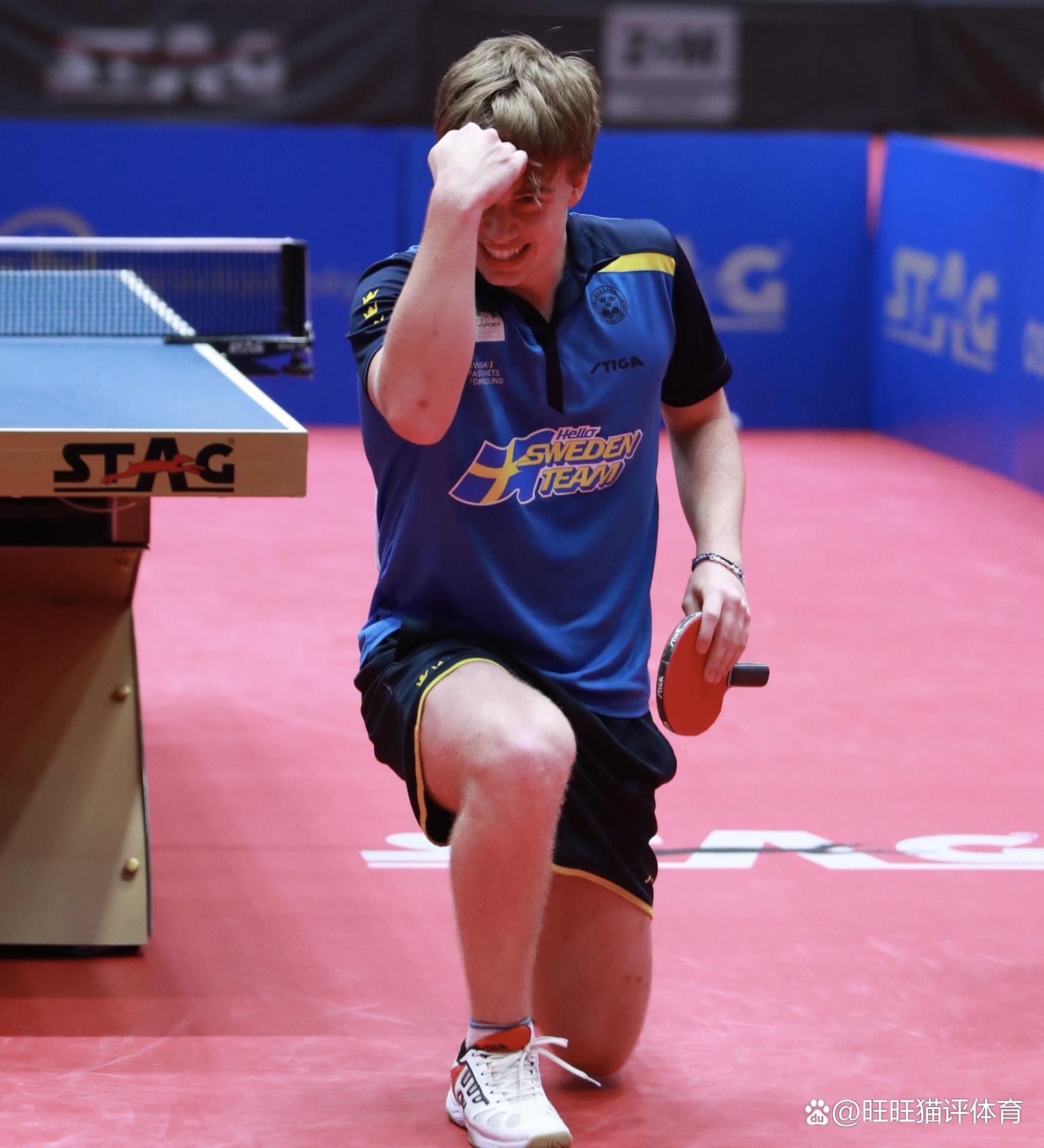 瑞典乒乓球队险胜英国乒乓球队，波尔统治全场
